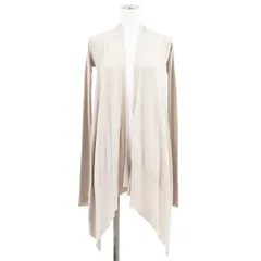 SALE【美品】Rick Owens リックオウエンス カーディガン ニット サイズ M レディース ロゴ ハイゲージ オープンフロント ロングスリーブ 長袖 ウール100% トップス ライトベージュ イタリア製のサムネイル