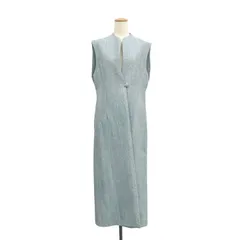 未使用品 2024SS Mame Kurogouchi マメクロゴウチ Unlevel Dyeing Sleeveless Jacket ムラ染めノースリーブジレ ブルー 2 MM24SS-JK037のサムネイル