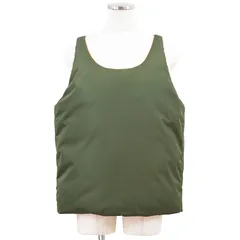 【未使用】PRADA プラダ ダウンベスト サイズ L レディース PIUMINO GILET RE-NYLON リナイロン トライアングルロゴ ノースリーブ ジャケット ジレ トップス アウター タグ付属 オリーブ オレンジ 橙色 イタリア製のサムネイル
