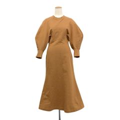 美品】マメクロゴウチ ワンピース シルク日本製 ネイビー サイズM