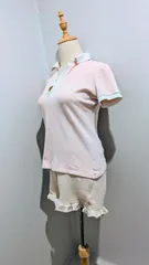 フォロワー限定クーポン配布中　ユーロ古着　ヨーロッパ古着　FRED PERRY イギリス直輸入　ladys S-XSサイズ　ピンク　トップス　ポロシャツ　コットン95　エラスタン5　イタリア製　フレッドペリーのサムネイル