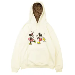 SALE【美品】COACH x DISNEY コーチ スウェットパーカー サイズ M レディース ディズニー ミッキーマウス ミニーマウス アイススケート モチーフ フーディー モノグラム プルオーバー ロングスリーブ 長袖 トップス アイボリー ペルー製のサムネイル