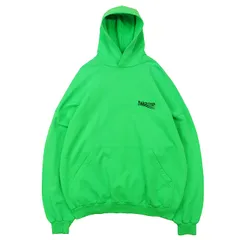 【未使用】BALENCIAGA バレンシアガ スウェット サイズ 2 メンズ レディース ユニセックス ロゴ エンブロイダリー 刺繍 カンガルーポケット パーカー フーディー プルオーバー トップス ライトグリーン 緑 ポルトガル製のサムネイル
