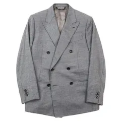 LOUIS VUITTON ルイ・ヴィトン ジャケット テーラード ウール/カシミヤ サイズ 48 メンズ 2023SS ダブルブレスト ポンヌフフィット スリム LV ロゴ ステッチボタン アウター グレー 灰色 イタリア製のサムネイル