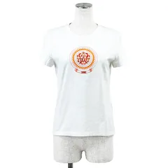 【SALE】HERMES エルメス 半袖Ｔシャツ サイズ 36 レディース エンブレム プリント トップス ホワイト オレンジ 白 橙色 フランス製のサムネイル
