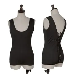 ジャンポールゴルチエファムJean Paul GAULTIER FEMME バックレースアップリブタンクトップ 黒40のサムネイル
