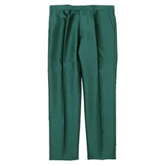 SALE【未使用】GUCCI グッチ サテン パンツ サイズ 52 メンズ スラックス ストレートパンツ センタープレス ボトムス タグ付属 グリーン系 緑 イタリア製のサムネイル