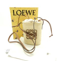 미사용 LOEWE 로에베 C630G35X05 아나그램 스퀘어 포켓 포 셰트 숄더백 바구니 여성 AM8985W1