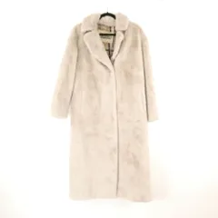 美品 HERNO ヘルノ CA0409D-12422-1985 ファーコート 42 ポリエステル100％ エコファー レディース AM8977W4 のサムネイル