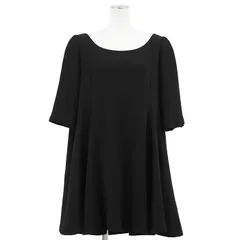 Christian Dior クリスチャンディオール ワンピース サイズ 44 レディース Aライン バックファスナー ハーフスリーブ ウール100％ ドレス ブラック 黒 フランス製 7E21637A1106のサムネイル