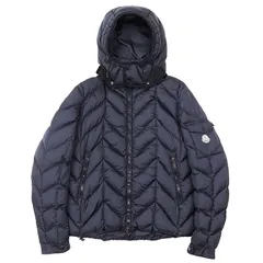 MONCLER モンクレール  ベリア ダウンジャケット サイズ 2 メンズ フード取り外し可 BERRIAT ロゴ ワッペン アウター ネイビー 紺 ルーマニア製のサムネイル
