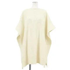 【新品同様】HERMES エルメス ニットポンチョ サイズ 34 レディース 2024AW ウール100％ ロゴ Hモチーフ ジャガード ケープ アウター ハンガー付属 アイボリー イタリア製 2904D3のサムネイル