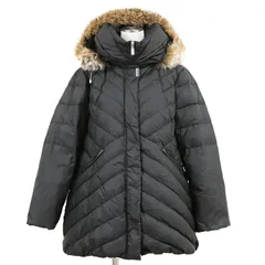 【SALE】BALMAIN バルマン ダウンジャケット サイズ L メンズ ロゴ フォックスファー/フード取り外し可 アウター チャコールグレー 灰色のサムネイル