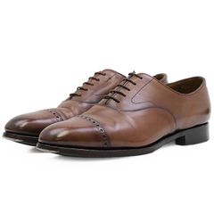 極美品 サントーニ 16477 ウイングチップ ビジネス ドレス 革靴 26.5 