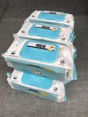 RICO 赤ちゃん用 おしりふき 18×18cm 100枚入り×7のサムネイル