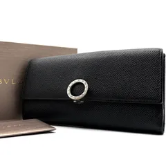 美品 ブルガリ BVLGARI ビーゼロワン ロゴマニア ロゴクリップ 長財布 フラップ ロングウォレット ブラック 黒 レザー 本革 シルバー金具 箱付 ボーナス 夏休み 帰省 サマーギフト 敬老の日 ご褒美のサムネイル