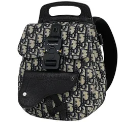 【在庫一掃】 クリスチャンディオール Christian Dior ギャロップ リュックサック バックパック デイパック トロッター オブリーク リュック キャンバス ブラック レディース 【中古】のサムネイル
