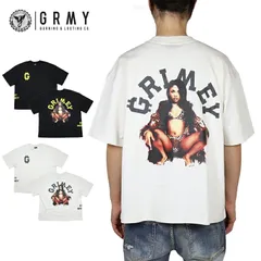 グライミー Tシャツ GRIMEY 半袖Tシャツ メンズ レディース ブランド 大きいサイズ オーバーサイズ ビッグシルエット バックプリント おしゃれ おすすめ 人気 grimey26ss002 M L XL 黒 白 綿100%のサムネイル