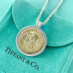 希少】ティファニー TIFFANY セントクリストファー ネックレス コンビ