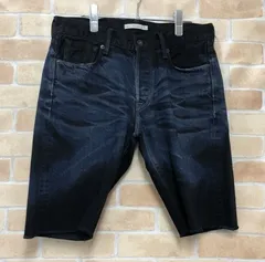 【中古】 KURO クロ×京都紋付 デニムショートパンツ インディゴ×ブラック 29 111449187のサムネイル