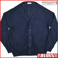 MACKINTOSH LONDON マッキントッシュロンドン カーディガン L 紺 ネイビー Vネック 薄手 リネン セーター ニット メンズ ニット_セーターサイズL一覧←SEULB屋着古← TY4568のサムネイル