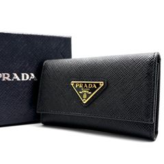 プラダ 財布 二つ折り サフィアーノ 三角プレート コンパクト Wホック