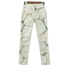 stellamccartney(ステラマッカートニー) ジーンズ サイズ24 レディース美品  - 白×マルチ フルレングス/ペイント加工のサムネイル