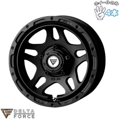 16インチ アルミホイール 5穴139.7 | デルタフォース オーバーランダー マットブラック 6J 4本セット 正規品のサムネイル