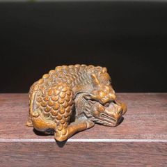 訳あり品】一位一刀彫 飛騨高山 小坂工房 小坂礼之 香合 獅子頭 - メルカリ