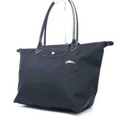 Longchamp 黒のナイロン製トートバッグ Lサイズ 馬刺繍白 - メルカリ