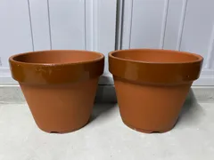 植木鉢　素焼き　10号　2点セット　観葉植物　多肉植物　山野草　草花　花　松盆栽　松柏　サボテン　盆栽　雑木　深鉢　鉢　盆栽鉢のサムネイル