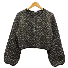 スタイルミキサー STYLEMIXER ジャケット アウター クルーネック 長袖 FREE 茶 ブラウン グレー 黒 ブラックのサムネイル