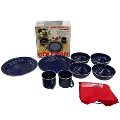 186000 現状品 Coleman コールマン DINNERWARE SET FOUR PLACE ディナーウェアセットのサムネイル