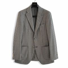 極美品 タリアトーレ Brilla別注 千鳥格子 リネン混 春夏 46 本切羽