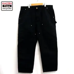00s USA製 Carhartt BLK ダブルニー ダック ペインターパンツ メンズ XL~サイズ相当 ビッグサイズ オーバーサイズのサムネイル
