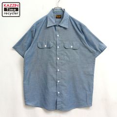 バズリクソンズ BR37912 ステンシルロゴ 半袖 シャンブレーシャツL