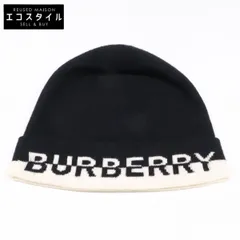 BURBERRY　バーバリー　【即決/国内正規】8058054/72F ロゴ カシミヤ/ナイロン ニット帽　54-61cmのサムネイル