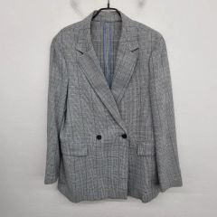 MOUSSY チェック柄 ダブルブレストジャケット 1（S〜M） ブルー