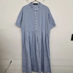 ハンドメイドおしゃれ大人可愛いフレンチスリーブワンピース エプロン
