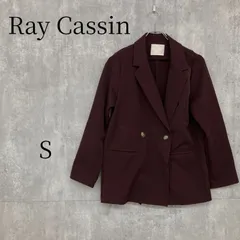 Ray Cassin レイカズン ダブル テーラードジャケット S 1 ボルドー ワインレッド バーガンディ アウター レディース 長袖 上着 羽織り センターベント オフィス カジュアル きれいめ 春 秋 冬のサムネイル