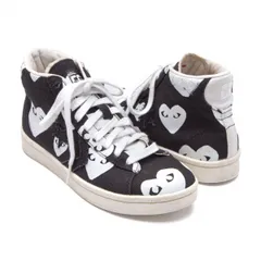 プレイ コムデギャルソン×コンバースPLAY COMME des GARCONS×CONVERSE PRO LEATHER ハイカットスニーカー 黒23のサムネイル