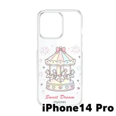 【新品未使用】iPhone14 Pro クリア ハードケース (メリーゴーランド) メリーゴーランド 遊園地 木馬 星 パステル かわいい 韓国 cl-cat25-ip14pro-561
