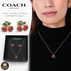 新品　COACH 551690 GLD600 チェリー ピアス&ネックレス セットのサムネイル