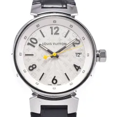 ルイ・ヴィトン LOUIS VUITTON Q1313 タンブール デイト シルバー クォーツ レディース 美品 腕時計 M#148271のサムネイル
