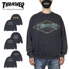 スラッシャー トレーナー THRASHER スウェット クルーネック トップス メンズ レディース ブランド 大きいサイズ おしゃれ おすすめ 人気 ビッグシルエット 裏毛 thrasher066 ブラック M L XLのサムネイル