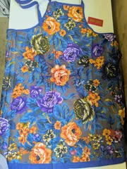 【新品未使用】KENZO　青い花柄エプロンのサムネイル
