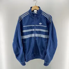 【中古】adidas アディカラー ファーストブルーデニム トラックトップ インディゴブルー サイズL JX6457　アディダス[24]