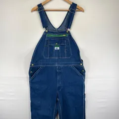 古着 リバティ LIBERTY デニム オーバーオール ワーク ワンポイントロゴ ジップ ハンマーループ 作業着 W36 L32  ブルー系 メンズのサムネイル