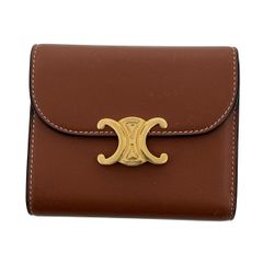本日のみ値下げ】CELINE トリオンフ ブラウン 三つ折り財布 - メルカリ