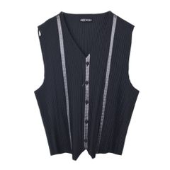 美品✨イッセイミヤケメン　プリーツ　万華鏡柄　幾何学模様　グラフィックベスト　M 美品✨イッセイミヤケメン プリーツ 万華鏡柄 幾何学模様 グラフィック
